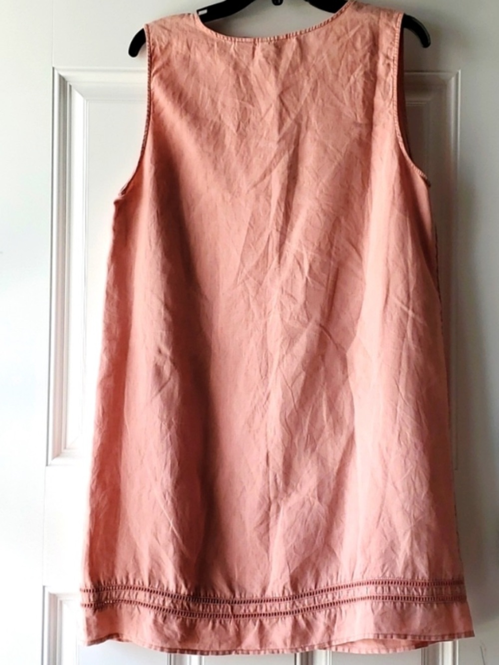 Sigrid Olsen Salmon Linen Sleeveless Dress - Picture 2 of 10